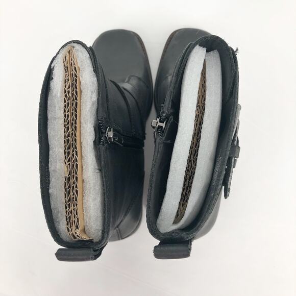 LUCKY BRAND Women's Katriny Boot 6 Black Leather Motorcycle Riding NWOB - Picture 8 of 11